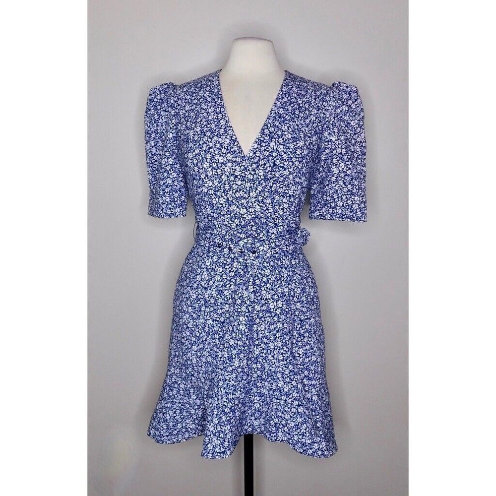Jonathan Simkhai Blue Floral Wrap Dress